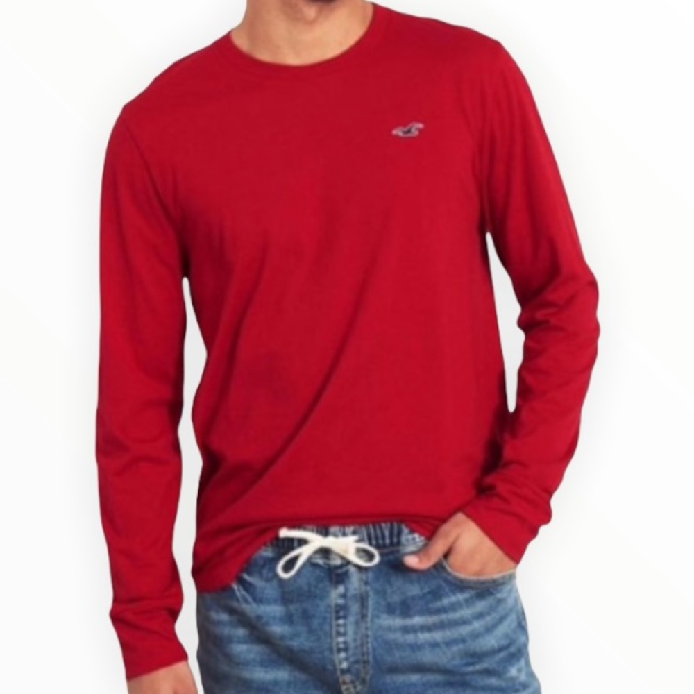 Men’s Hollister Red Long Sleeve Shirt Size L